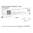 Azzardo MAKITA fényforras Alfa mágneses sínrendszerhez fém, fekete, LED, 30W, 3000-6000K, 2340Lm - AZ-4842