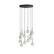 Azzardo SERENITY függeszték fém, üveg, fekete, fehér,LED, 84W, 3000K - AZ-6534