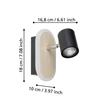 Eglo RIMBOCCHI fali lámpa fém, műanyag, fekete, barna, fehér, LED, 7W, 3000K, 850 Lm - 901631