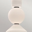 Elstead BIJOU függeszték fém, üveg, fekete, fehér, LED, 20W, 3000K, 1060 Lm - ELS-ALM-BIJOU-P3-MB