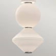 Elstead BIJOU függeszték fém, üveg, nikkel, fehér, LED, 20W, 3000K, 1060 Lm - ELS-ALM-BIJOU-P3-PN