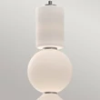Elstead BIJOU függeszték fém, üveg, nikkel, fehér, LED, 20W, 3000K, 1060 Lm - ELS-ALM-BIJOU-P3-PN
