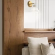 Elstead HALSTON fali lámpa fém, üveg, arany, opál, E14 - ELS-ALM-HALSTON-1WB-GD