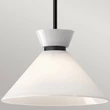 Elstead HALSTON függeszték fém, üveg, fekete, opál, E27 - ELS-ALM-HALSTON-P-M-BK