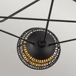Elstead PERTH függeszték fém, rattan, üveg, fekete, opál, E14 - ELS-ALM-PERTH3-BK