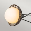 Elstead PERTH függeszték fém, rattan, üveg, fekete, opál, E14 - ELS-ALM-PERTH3-BK