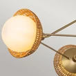 Elstead PERTH függeszték fém, rattan, üveg, arany, opál, E14 - ELS-ALM-PERTH3-GD