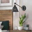 Elstead ARTI fali lámpa fém, rattan, fekete, E27 - ELS-HK-ARTI-1W-BK-BR