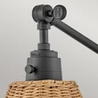 Elstead ARTI fali lámpa fém, rattan, fekete, barna, E27 - ELS-HK-ARTI-1W-BK-NR