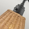Elstead ARTI fali lámpa fém, rattan, fekete, barna, E27 - ELS-HK-ARTI-1W-BK-NR