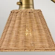 Elstead ARTI fali lámpa fém, rattan, sárgaréz, barna, E27 - ELS-HK-ARTI-1W-HB-NR