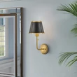 Elstead CLARKE fali lámpa fém, fekete, sárgaréz, E27 - ELS-HK-CLARKE1-BR-BK