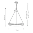 Elstead COLLIER függeszték fém, üveg, fekete, fehér, E14 - ELS-HK-COLLIER-P-BX