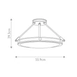 Elstead COLLIER mennyezet lámpa fém, üveg, fekete, fehér, E14 - ELS-HK-COLLIER-SF-M-BX