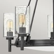 Elstead COLLIER csillár fém, üveg, fekete, áttetsző, E27 - ELS-HK-COLLIER5-BX