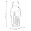 Elstead DAWSON kültéri fali lámpa fém, üveg, fekete, bronz, áttetsző, E14, IP44 - ELS-HK-DAWSON-L