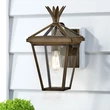 Elstead PALMA kültéri fali lámpa fém, üveg, bronz, áttetsző, E14, IP44 - ELS-HK-PALMA-S-BU