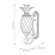 Elstead PLANTATION  kültéri fali lámpa fém, üveg, bronz, E27, IP44 - ELS-HK-PLANTATION-M-BU