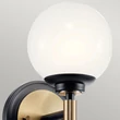 Elstead BENNO fürdőszobai fali lámpa fém, üveg, fekete, arany, opál, G9, 3W, 3000K, 300 Lm,  IP44 - ELS-KL-BENNO1-BK-CPZ