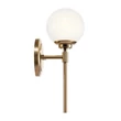 Elstead BENNO fürdőszobai fali lámpa fém, üveg, bronz, opál, G9, 3W, 3000K, 300 Lm,  IP44 - ELS-KL-BENNO1-CPZ