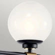 Elstead BENNO fürdőszobai fali lámpa fém, üveg, fekete, bronz, opál, G9, 6W, 3000K, 600 Lm,  IP44 - ELS-KL-BENNO2-BK-CPZ