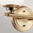 Elstead BENNO fürdőszobai fali lámpa fém, üveg, pezsgő, bronz, opál, G9, 6W, 3000K, 600 Lm,  IP44 - ELS-KL-BENNO2-CPZ