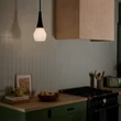Elstead DEELA függeszték fém, üveg, fekete, opál, E27 - ELS-KL-DEELA-P-BK