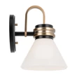 Elstead FARUM fürdőszobai fali lámpa fém, üveg, fekete, bronz, opál, G9, 3W, 3000K, 300 Lm,  IP44 - ELS-KL-FARUM1-BK-CPZ