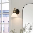 Elstead FARUM fürdőszobai fali lámpa fém, üveg, fekete, bronz, opál, G9, 3W, 3000K, 300 Lm,  IP44 - ELS-KL-FARUM1-BK-CPZ