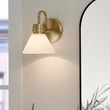 Elstead FARUM fürdőszobai fali lámpa fém, üveg, bronz,  opál, G9, 3W, 3000K, 300 Lm,  IP44 - ELS-KL-FARUM1-CPZ