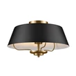 Elstead LUELLA függeszték fém, fekete, sárgaréz, E14 - ELS-KL-LUELLA-3P-BKB