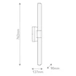 Elstead NOCAR kültéri fali lámpa fém, fekete, LED, 39W, 3000K, 1800 Lm, IP44 - ELS-KL-NOCAR-L-BK