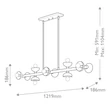 Elstead PALTA függeszték fém, fekete, E14 - ELS-KL-PALTA-LP10-BK