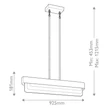 Elstead SERENE függeszték fém, üveg, sárgaréz, LED, 40W, 3000K, 2400Lm - ELS-KL-SERENE-LED-LP-92-NBR