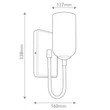 Elstead SOLIA fürdőszobai fali lámpa fém, üveg, pezsgő, fekete, opál, G9, 3W, 3000K, 300Lm, IP44 - ELS-KL-SOLIA-1W-CPZB