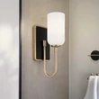 Elstead SOLIA fürdőszobai fali lámpa fém, üveg, pezsgő, fekete, opál, G9, 3W, 3000K, 300Lm, IP44 - ELS-KL-SOLIA-1W-CPZB