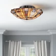 Elstead INGLENOOK mennyezet lámpa fém, üveg, bronz, sokszínű, E27 - ELS-QZ-INGLENOOK-F-SMALL