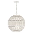 Elstead LINDENDALE függeszték fém, rattan, fehér, E27 - ELS-QZ-LINDENDALE-P-AWH