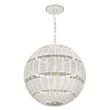 Elstead LINDENDALE függeszték fém, rattan, fehér, E27 - ELS-QZ-LINDENDALE-P-AWH