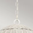 Elstead LINDENDALE függeszték fém, rattan, fehér, E27 - ELS-QZ-LINDENDALE-P-AWH