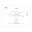 Globo HINES ventilátoros lámpa fém, műanyag, fehér, sokszínű, LED, 10W, 3000-6500K, 750Lm - 03609B