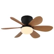 Globo DELORES ventilátoros lámpa fém, műanyag, fekete, barna, LED, 5W, 40-350lm, 2700K-6500K - 03625H