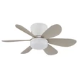 Globo DELORES ventilátoros lámpa fém, műanyag, fehér, homokszín, LED, 5W, 40-350lm, 2700K-6500K - 03625SA