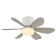 Globo DELORES ventilátoros lámpa fém, műanyag, fehér, homokszín, LED, 5W, 40-350lm, 2700K-6500K - 03625SA