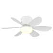 Globo DELORES ventilátoros lámpa fém, műanyag, fehér, LED, 5W, 40-350lm, 2700K-6500K - 03625W