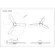 Globo ARMANDO ventilátor fém, akril, fekete, fehér, LED, 22W, 2700-6500K, 1440 Lm - 03666S