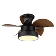 Globo KARI ventilátoros lámpa fém, műanyag, fekete, barna, LED, 22W, 1800lm, 2700K-6000K - 03670