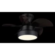 Globo KARI ventilátoros lámpa fém, műanyag, fekete, barna, LED, 22W, 1800lm, 2700K-6000K - 03670
