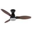 Globo GALE ventilátor fém,  akril, barna, fehér, fekete, LED, 22W, 3000-6000K, 1897 Lm - 03671B