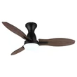 Globo GALE ventilátor fém,  akril, barna, fehér, fekete, LED, 22W, 3000-6000K, 1897 Lm - 03671B